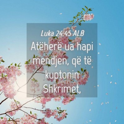 Picture 04 - Luka 24:45 ALB - Atëherë ua hapi mendjen, që të kuptonin - Bible Verse Picture