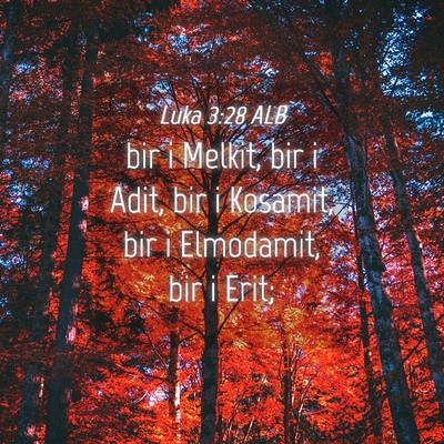 Picture 04 - Luka 3:28 ALB - bir i Melkit, bir i Adit, bir i Kosamit, bir i - Bible Verse Picture
