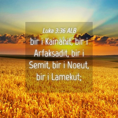 Picture 04 - Luka 3:36 ALB - bir i Kainanit, bir i Arfaksadit, bir i Semit, - Bible Verse Picture
