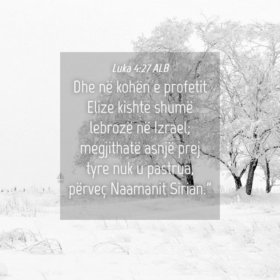 Picture 04 - Luka 4:27 ALB - Dhe në kohën e profetit Elize kishte shumë - Bible Verse Picture