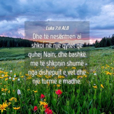 Picture 04 - Luka 7:11 ALB - Dhe të nesërmen ai shkoi në një qytet që - Bible Verse Picture
