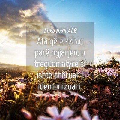 Picture 04 - Luka 8:36 ALB - Ata që e kishin parë ngjarjen, u treguan atyre - Bible Verse Picture