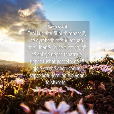 Picture 04 - Luka 9:12 ALB - Tani kur dita filloi të mbarojë, të - Bible Verse Picture