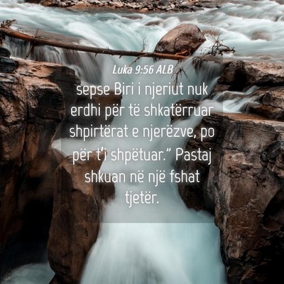 Picture 04 - Luka 9:56 ALB - sepse Biri i njeriut nuk erdhi për të - Bible Verse Picture