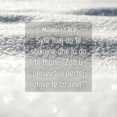Picture 04 - Malakia 1:5 ALB - Sytë tuaj do të shikojnë dhe ju do të thoni: - Bible Verse Picture