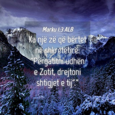 Picture 04 - Marku 1:3 ALB - Ka një zë që bërtet në shkretëtirë: - Bible Verse Picture