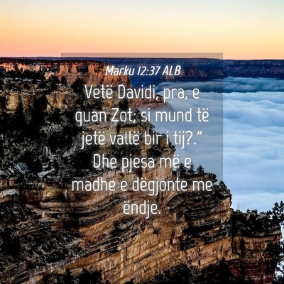 Picture 04 - Marku 12:37 ALB - Vetë Davidi, pra, e quan Zot; si mund të jetë - Bible Verse Picture