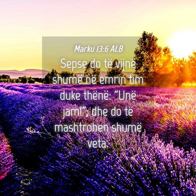 Picture 04 - Marku 13:6 ALB - Sepse do të vijnë shumë në emrin tim duke - Bible Verse Picture