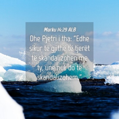 Picture 04 - Marku 14:29 ALB - Dhe Pjetri i tha: “Edhe sikur të gjithë të - Bible Verse Picture