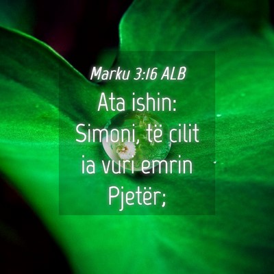 Picture 04 - Marku 3:16 ALB - Ata ishin: Simoni, të cilit ia vuri emrin - Bible Verse Picture