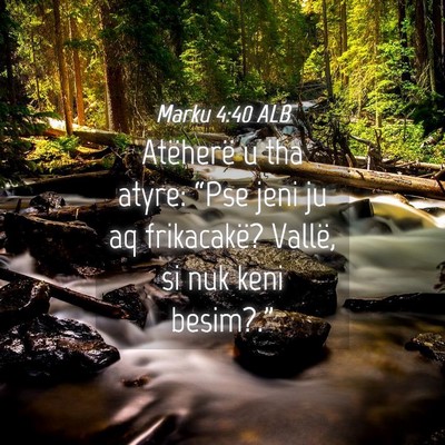 Picture 04 - Marku 4:40 ALB - Atëherë u tha atyre: “Pse jeni ju aq - Bible Verse Picture