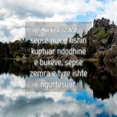 Picture 04 - Marku 6:52 ALB - sepse nuk e kishin kuptuar ndodhinë e bukëve, - Bible Verse Picture