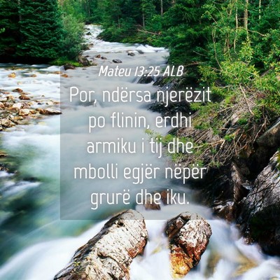 Picture 04 - Mateu 13:25 ALB - Por, ndërsa njerëzit po flinin, erdhi armiku i - Bible Verse Picture