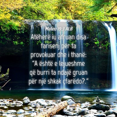 Picture 04 - Mateu 19:3 ALB - Atëherë iu afruan disa farisenj për ta - Bible Verse Picture