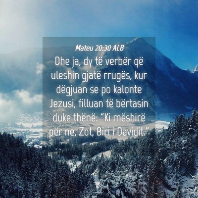 Picture 04 - Mateu 20:30 ALB - Dhe ja, dy të verbër që uleshin gjatë - Bible Verse Picture