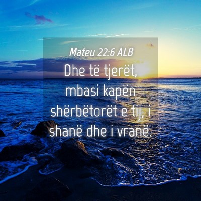 Picture 04 - Mateu 22:6 ALB - Dhe të tjerët, mbasi kapën shërbëtorët e - Bible Verse Picture