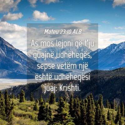 Picture 04 - Mateu 23:10 ALB - As mos lejoni që t’ju quajnë udhëheqës, - Bible Verse Picture