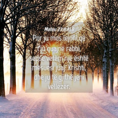 Picture 04 - Mateu 23:8 ALB - Por ju mos lejoni që t’ju quajnë rabbi, sepse - Bible Verse Picture