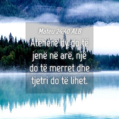 Picture 04 - Mateu 24:40 ALB - Atëherë dy do të jenë në arë, një do të - Bible Verse Picture