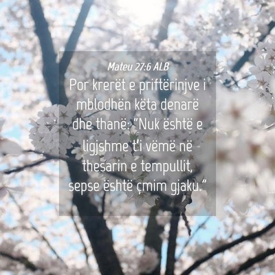 Picture 04 - Mateu 27:6 ALB - Por krerët e priftërinjve i mblodhën këta - Bible Verse Picture