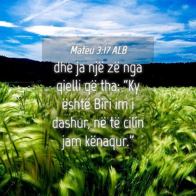 Picture 04 - Mateu 3:17 ALB - dhe ja një zë nga qielli që tha: “Ky është - Bible Verse Picture