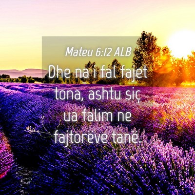 Picture 04 - Mateu 6:12 ALB - Dhe na i fal fajet tona, ashtu siç ua falim ne - Bible Verse Picture