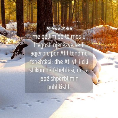 Picture 04 - Mateu 6:18 ALB - me qëllim që të mos u tregosh njerëzve se ti - Bible Verse Picture