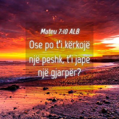 Picture 04 - Mateu 7:10 ALB - Ose po t’i kërkojë një peshk, t’i japë - Bible Verse Picture