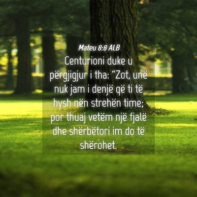 Picture 04 - Mateu 8:8 ALB - Centurioni duke u përgjigjur i tha: “Zot, unë - Bible Verse Picture