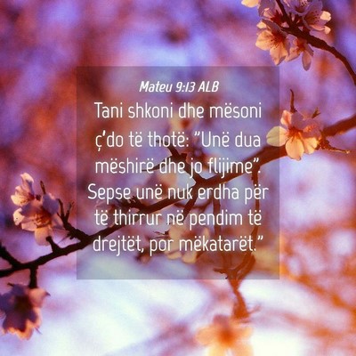 Picture 04 - Mateu 9:13 ALB - Tani shkoni dhe mësoni ç’do të thotë: 