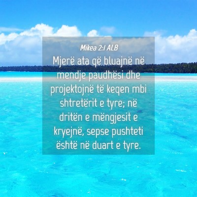 Picture 04 - Mikea 2:1 ALB - Mjerë ata që bluajnë në mendje paudhësi dhe - Bible Verse Picture
