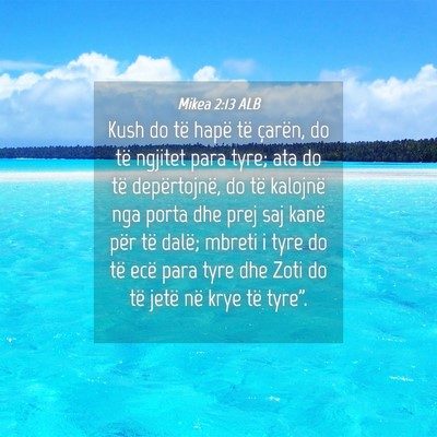 Picture 04 - Mikea 2:13 ALB - Kush do të hapë të çarën, do të ngjitet - Bible Verse Picture