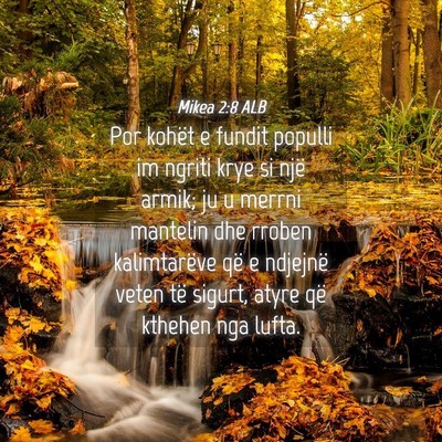 Picture 04 - Mikea 2:8 ALB - Por kohët e fundit populli im ngriti krye si - Bible Verse Picture