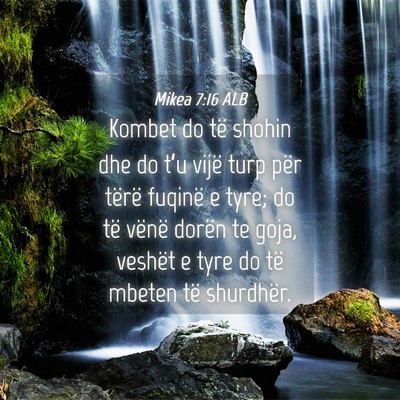 Picture 04 - Mikea 7:16 ALB - Kombet do të shohin dhe do t’u vijë turp për - Bible Verse Picture