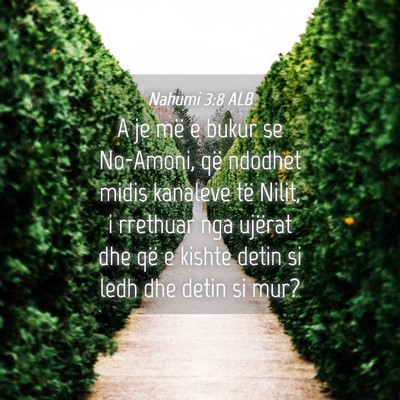 Picture 04 - Nahumi 3:8 ALB - A je më e bukur se No-Amoni, që ndodhet midis - Bible Verse Picture