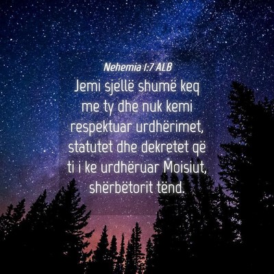 Picture 04 - Nehemia 1:7 ALB - Jemi sjellë shumë keq me ty dhe nuk kemi - Bible Verse Picture