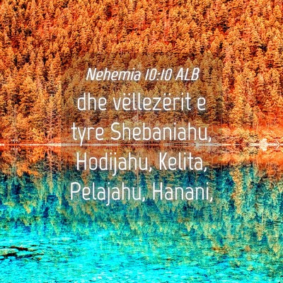 Picture 04 - Nehemia 10:10 ALB - dhe vëllezërit e tyre Shebaniahu, Hodijahu, - Bible Verse Picture
