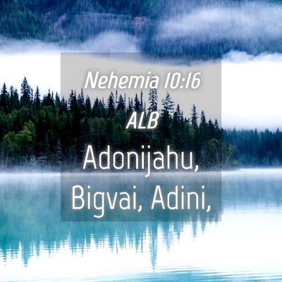 Picture 04 - Nehemia 10:16 ALB - Adonijahu, Bigvai, - Bible Verse Picture
