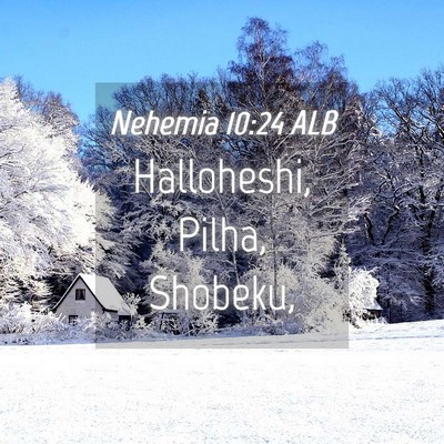 Picture 04 - Nehemia 10:24 ALB - Halloheshi, Pilha, - Bible Verse Picture