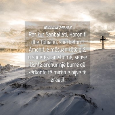 Picture 04 - Nehemia 2:10 ALB - Por kur Sanballati, Horoniti dhe Tobiahu, - Bible Verse Picture