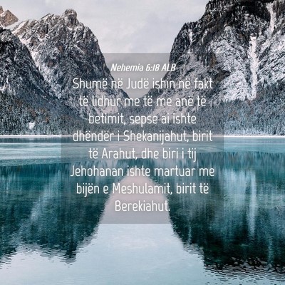 Picture 04 - Nehemia 6:18 ALB - Shumë në Judë ishin në fakt të lidhur me të - Bible Verse Picture