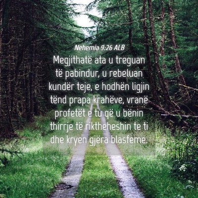 Picture 04 - Nehemia 9:26 ALB - Megjithatë ata u treguan të pabindur, u - Bible Verse Picture