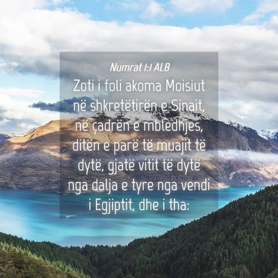 Picture 04 - Numrat 1:1 ALB - Zoti i foli akoma Moisiut në shkretëtirën e - Bible Verse Picture