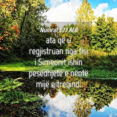 Picture 04 - Numrat 1:23 ALB - ata që u regjistruan nga fisi i Simeonit ishin - Bible Verse Picture