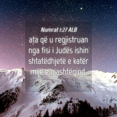 Picture 04 - Numrat 1:27 ALB - ata që u regjistruan nga fisi i Judës ishin - Bible Verse Picture