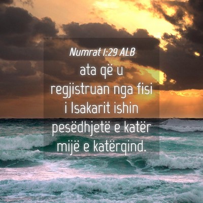 Picture 04 - Numrat 1:29 ALB - ata që u regjistruan nga fisi i Isakarit ishin - Bible Verse Picture