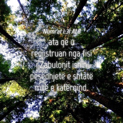 Picture 04 - Numrat 1:31 ALB - ata që u regjistruan nga fisi i Zabulonit ishin - Bible Verse Picture