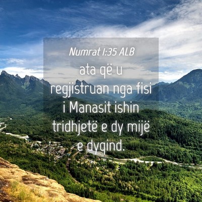 Picture 04 - Numrat 1:35 ALB - ata që u regjistruan nga fisi i Manasit ishin - Bible Verse Picture