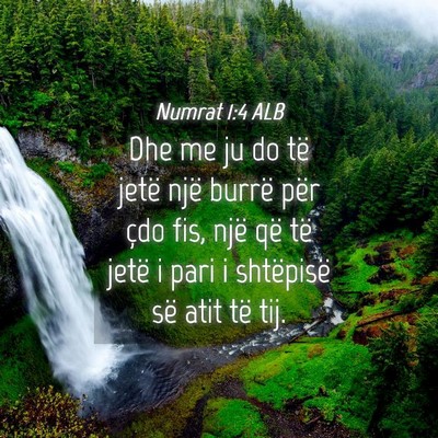Picture 04 - Numrat 1:4 ALB - Dhe me ju do të jetë një burrë për çdo fis, - Bible Verse Picture