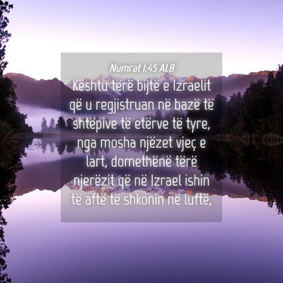 Picture 04 - Numrat 1:45 ALB - Kështu tërë bijtë e Izraelit që u - Bible Verse Picture